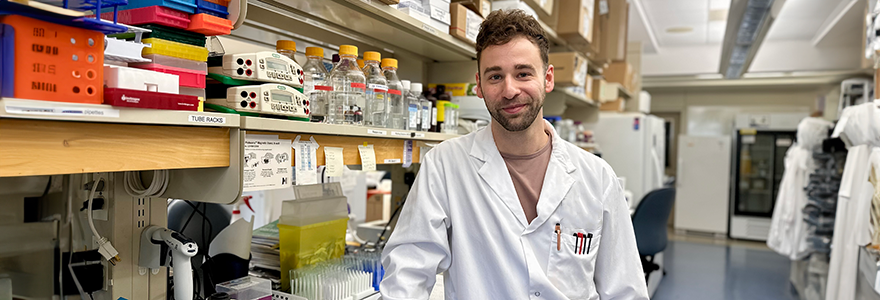 Michael Roes, newly graduated with a PhD, has set his sights on completing all six World Marathon Majors while pursuing his medical degree. (Supplied)